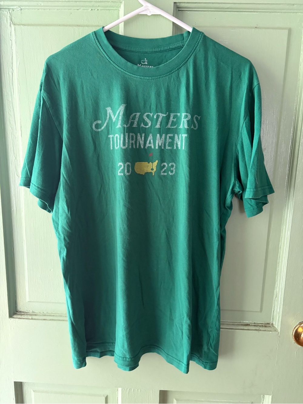 Masters  2023 Augusta National Golf Mens L Green T Shirt short Sleeve